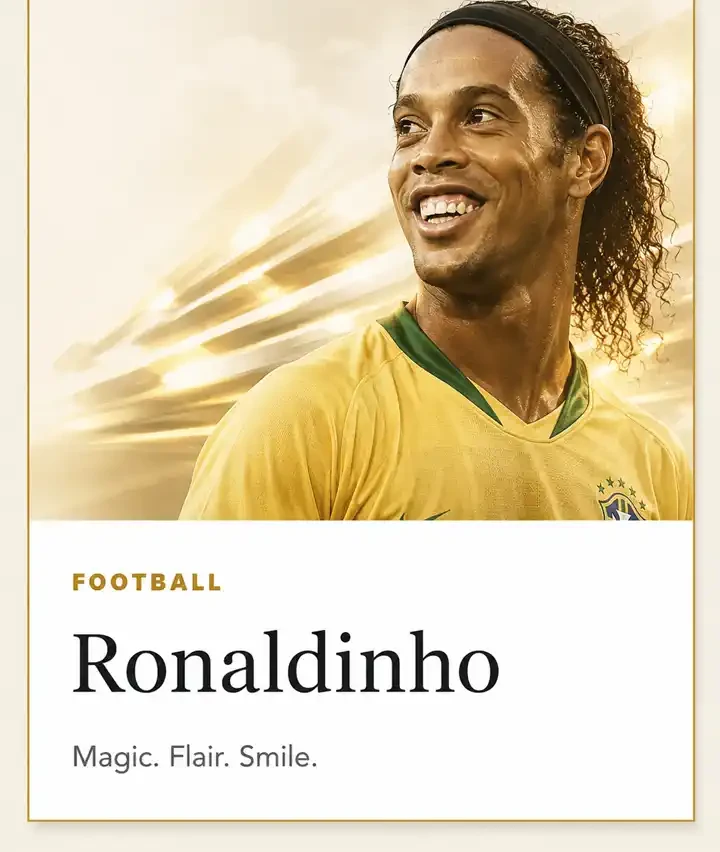 Ronaldinho athlete spotlight portrait