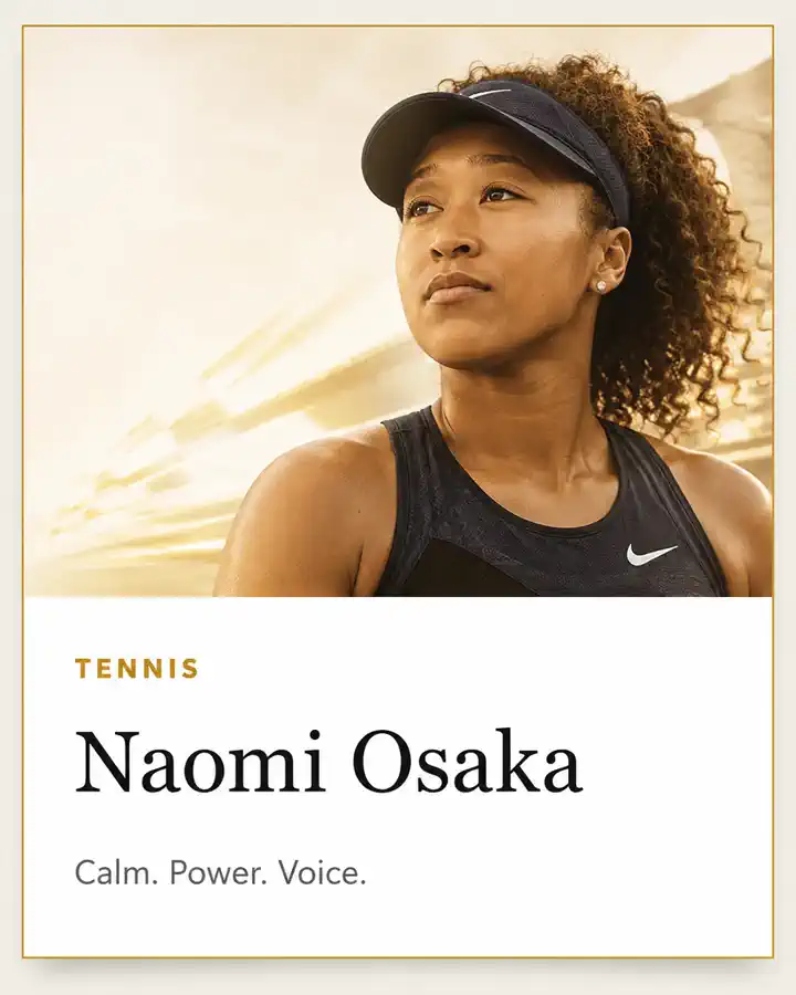 Naomi Osaka athlete spotlight portrait