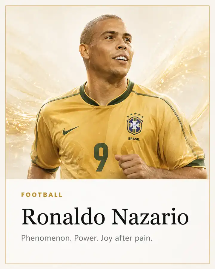 Ronaldo Nazario symbolic support visual