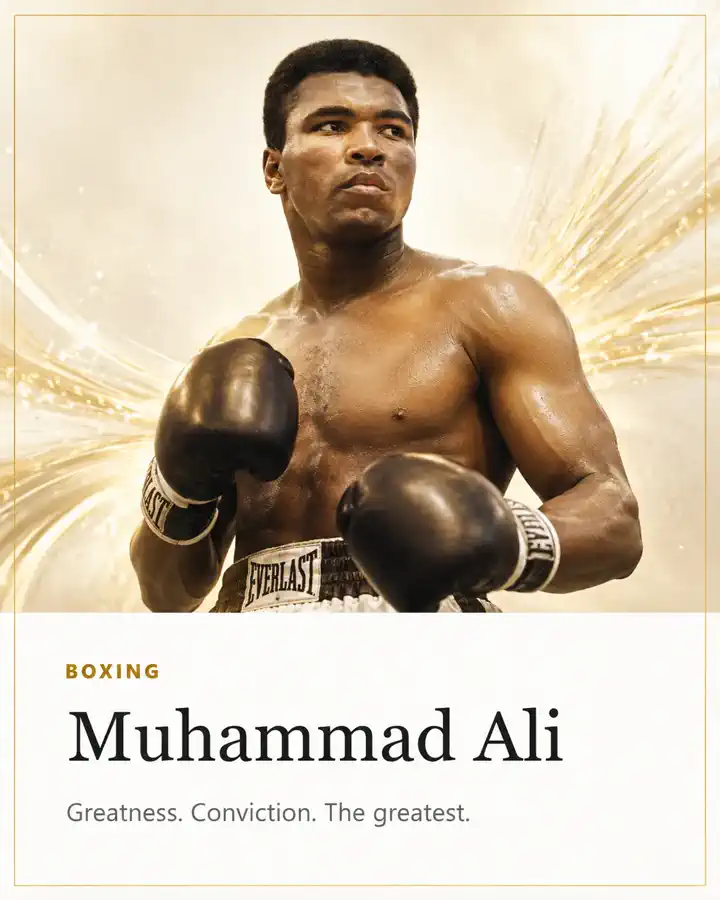 Muhammad Ali athlete spotlight portrait