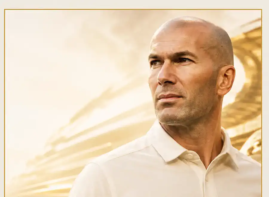 Zinedine Zidane spotlight artwork