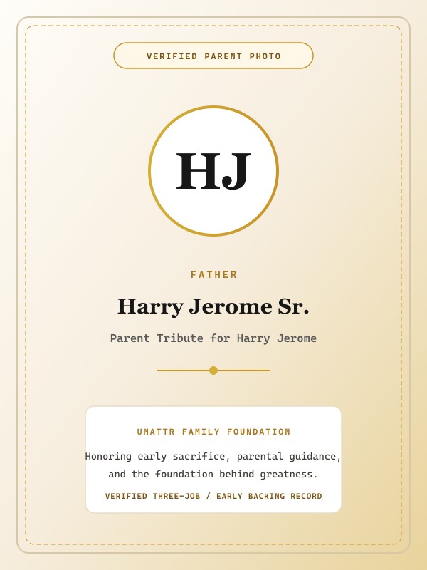 Harry Jerome Sr. public family image