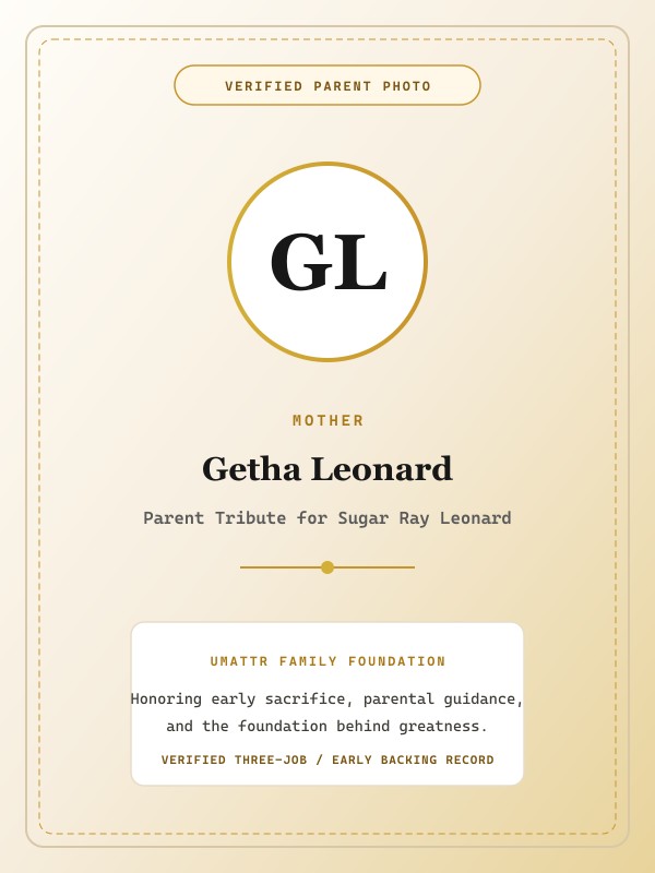 Getha Leonard public family image