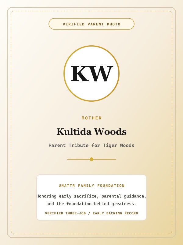 Kultida Woods public family image