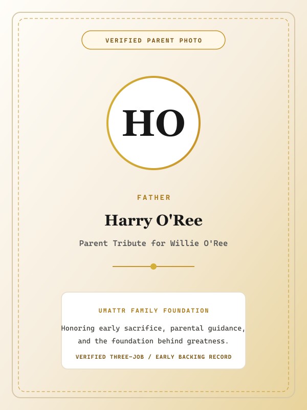 Harry O'Ree public family image