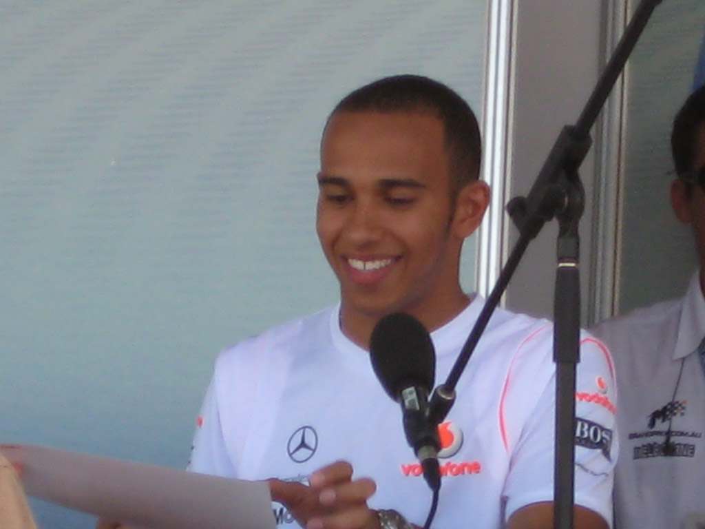 Lewis Hamilton real public-web portrait from the 2008 Australian Grand Prix.