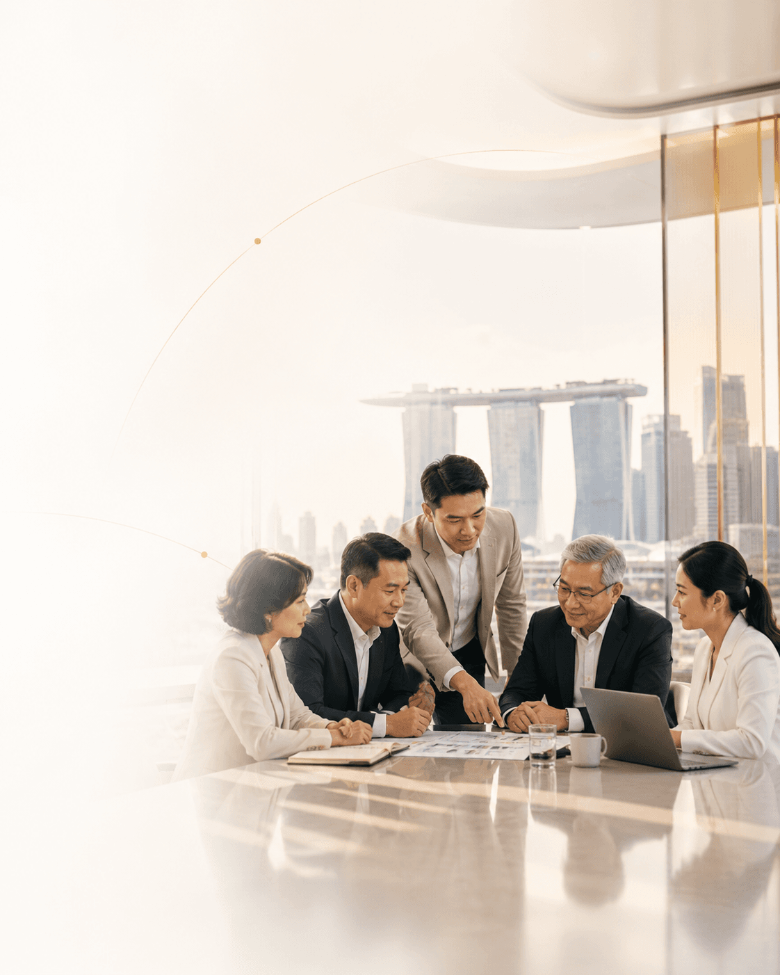 Singapore skyline with future-ready regional planning visuals